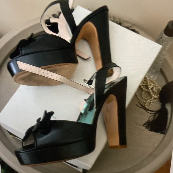 Marc Jacobs Sexy Black Leather Butterfly Platform Sandals Made in Italy 🇮🇹 - Picture 2 of 9